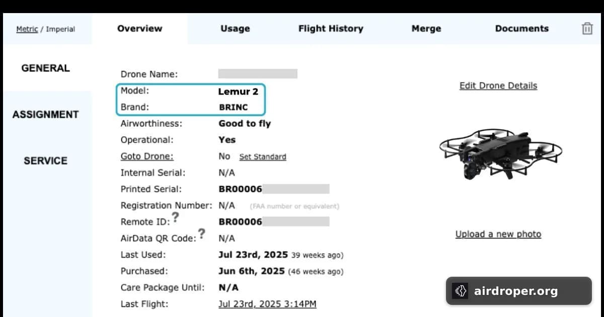 AirData та BRINC: автоматична фіксація даних польотів для служб екстреного реагування