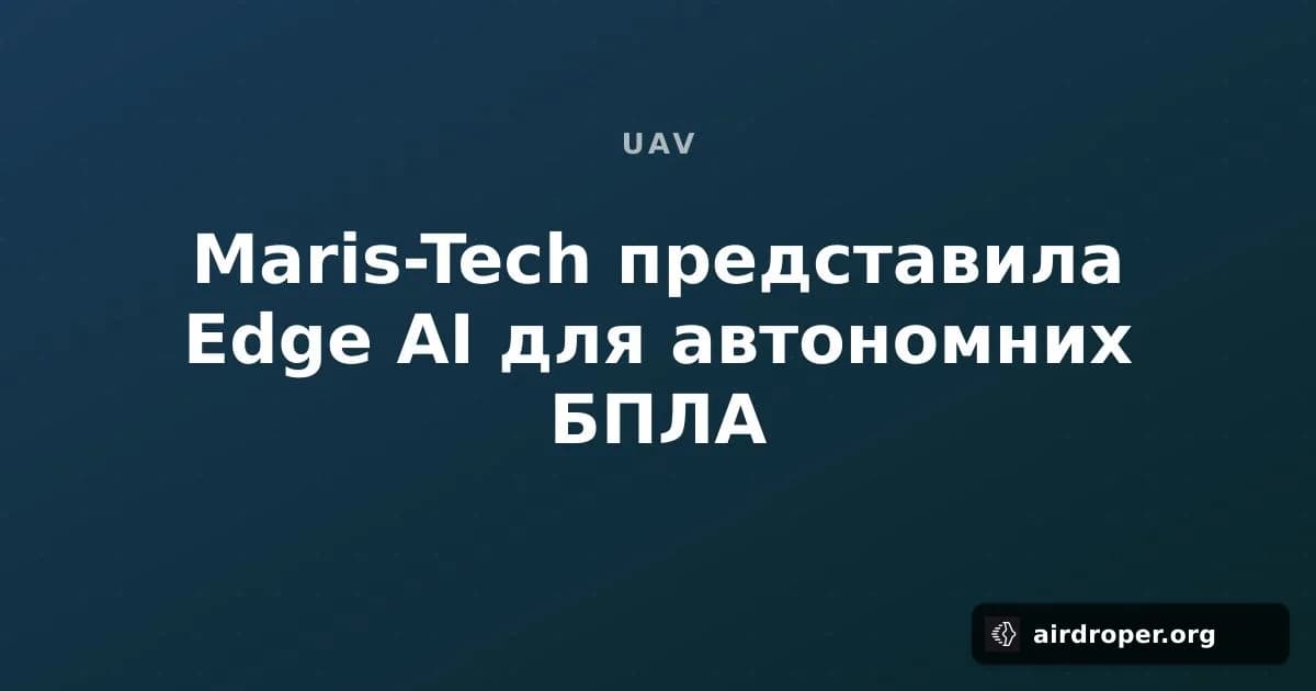 Maris-Tech debiutuje z platformą Edge AI dla dronów