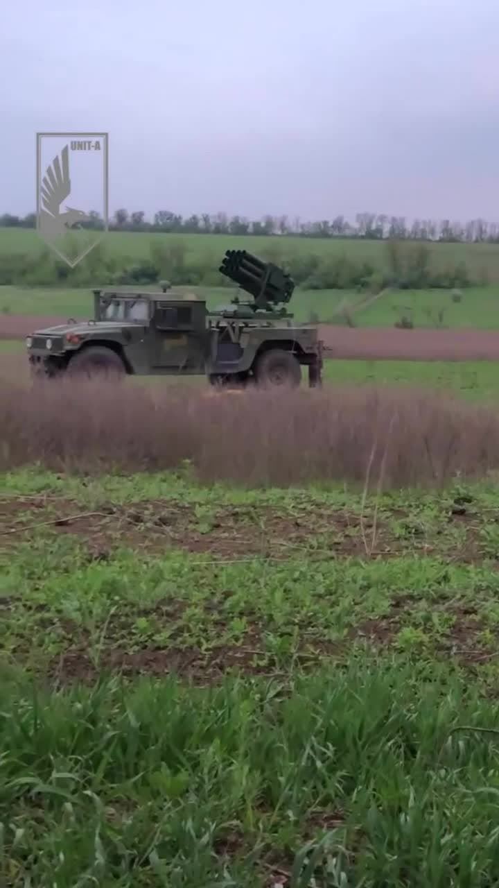 **💥Rocket artillery in action: the crew of a 128 mm RAK-SA-12 multiple launch rocket system (MLRS) from the...