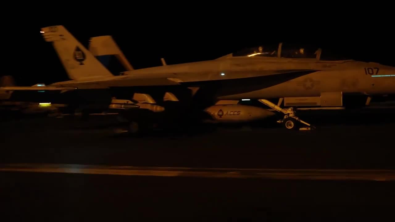 CENTCOM released footage of their overnight retaliatory strikes against Iran, which reportedly involved hitti...