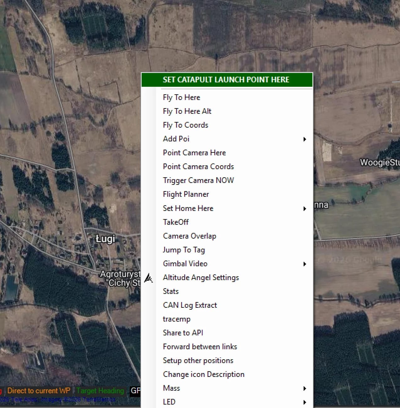 Zmodyfikowane oprogramowanie układowe (firmware) ArduPilot do startu i lotu bez GPS