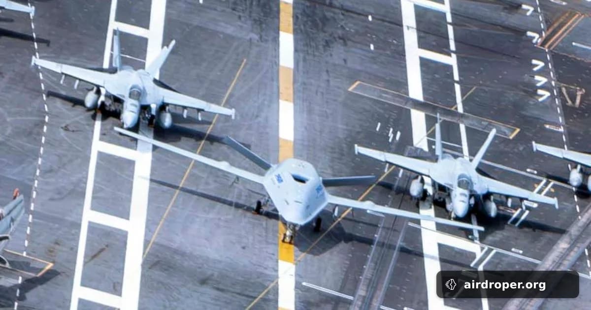 MQ-25 Stingray Demonstrator Aboard USS Nimitz
